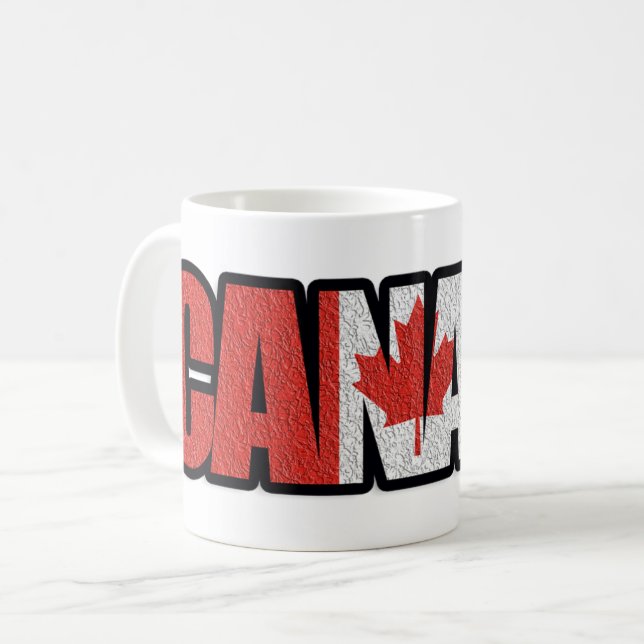 Mug Drapeau canadien de feuille d'érable (Devant gauche)