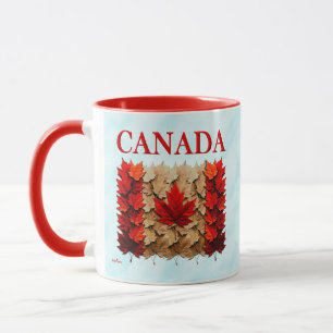 Mug Drapeau canadien de la feuille d'érable d'automne