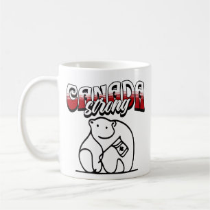 Mug Drapeau canadien de l'ours polaire fort