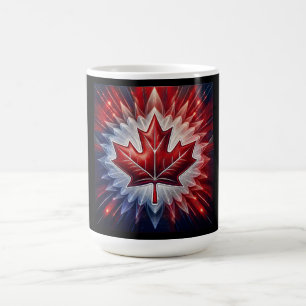 Mug Drapeau canadien Feuille d'érable Fractal