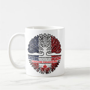 Mug drapeau canadien France Arbre