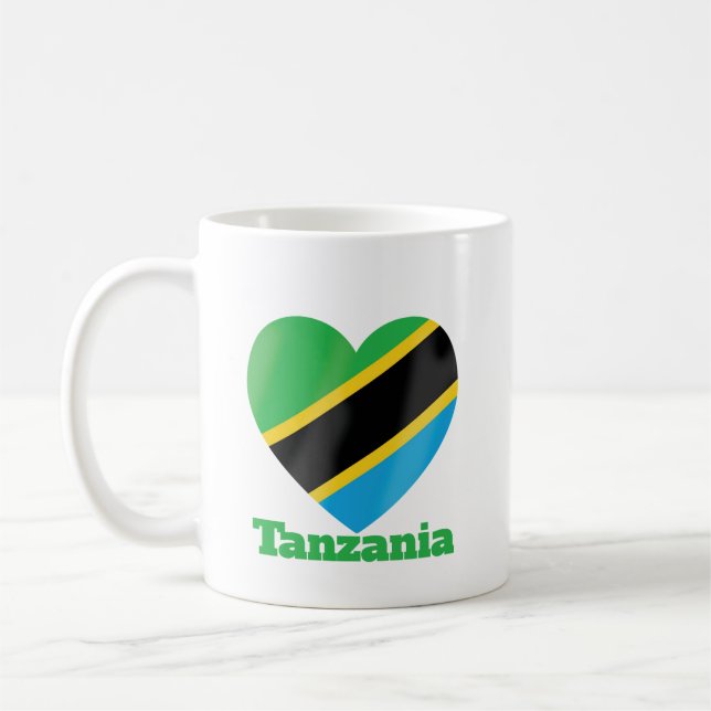 Mug Drapeau cardiaque en Tanzanie (Gauche)