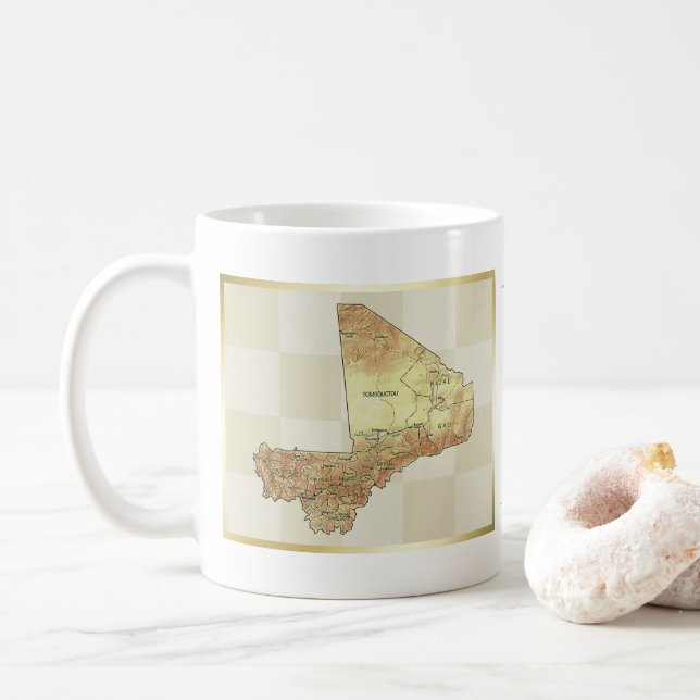 Mug Drapeau + Carte du Mali (Avec donut)
