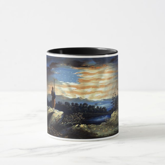 Mug Drapeau céleste américain dans le ciel, Guerre civ (Centre)