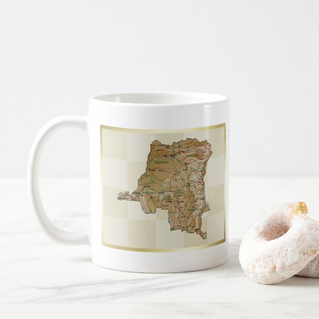 Mug Drapeau Congo-Kinshasa + Musique de carte (Avec donut)