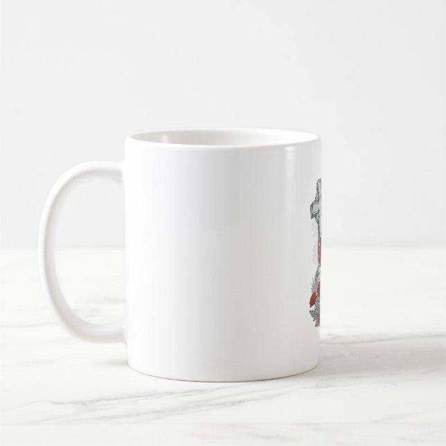 Mug Drapeau coquelicot commémoratif Croix Gravure Vint (Gauche)