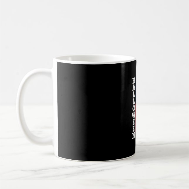 Mug Drapeau crâne Halloween Vector Design_1 (Gauche)