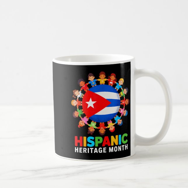 Mug Drapeau Cubain Mois du Patrimoine Hispanique Cuba  (Droite)