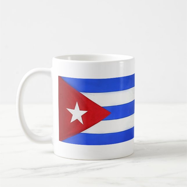 Mug Drapeau cubain & Nom de l'hymne national Café / Th (Gauche)