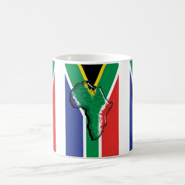 Mug Drapeau d'Africain de l'Afrique du Sud RSA (Centre)