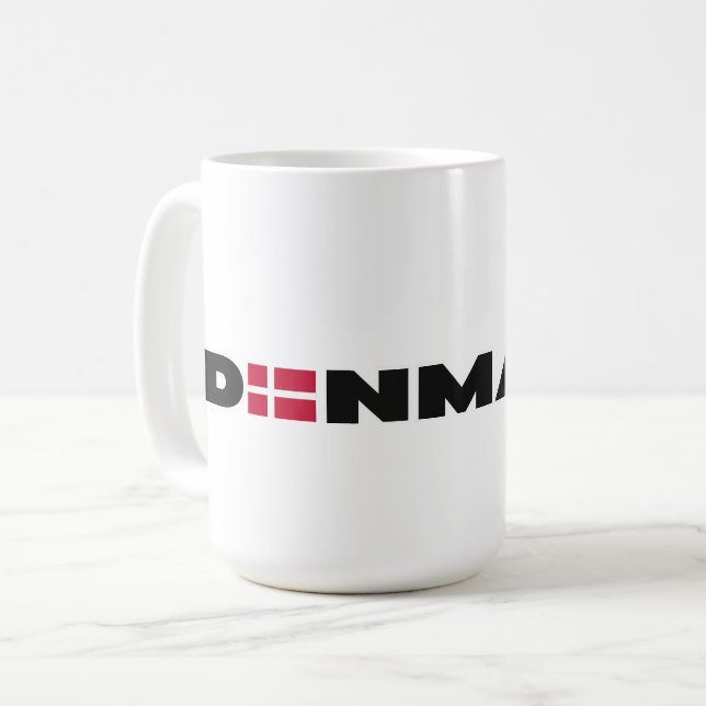 Mug Drapeau danois moderne (Devant gauche)