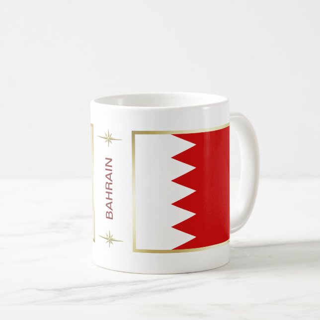 Mug Drapeau de Bahreïn + Musique de carte (Devant droit)