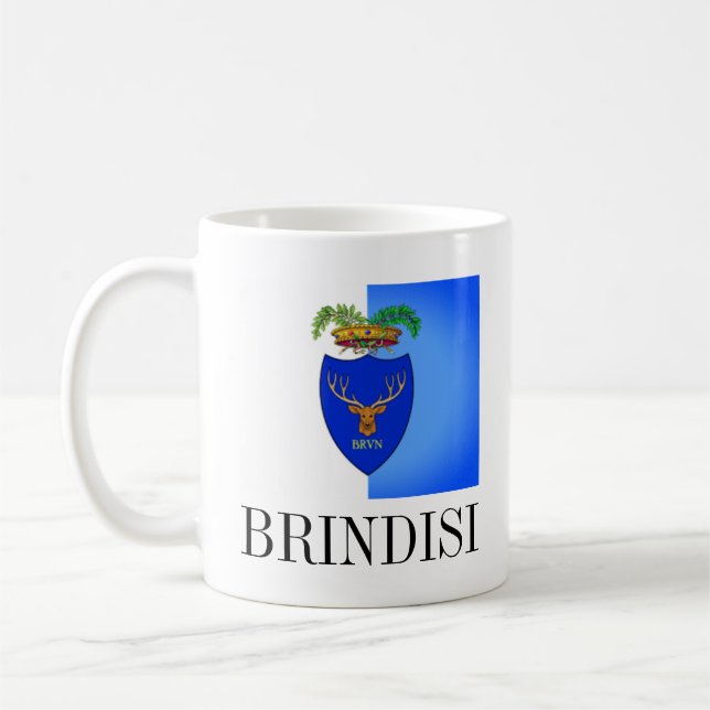 Mug Drapeau de Brindisi, Italie (Gauche)