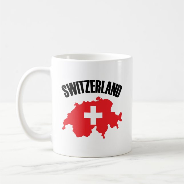 Mug Drapeau de carte Suisse (Gauche)