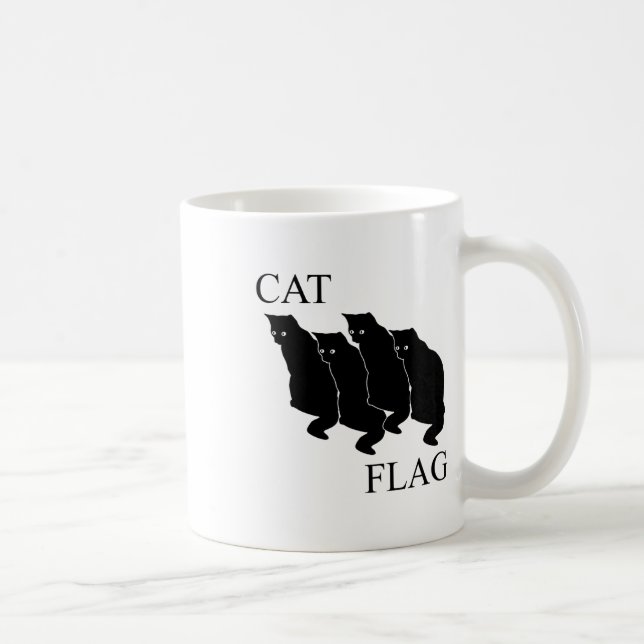 Mug Drapeau de chat Drôle noir amusant (Droite)