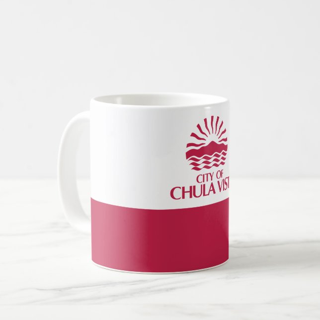 Mug Drapeau de Chula Vista, Californie (Devant gauche)