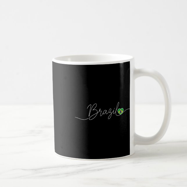 Mug Drapeau de cœur de script Enfants de fan de footba (Droite)