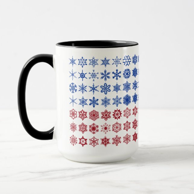 Mug Drapeau de collage de flocon de neige du 250e anni (Gauche)