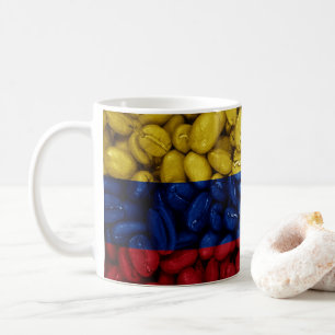 Mug Drapeau de Colombie avec café