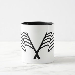 Mug Drapeau de course minimal agitant