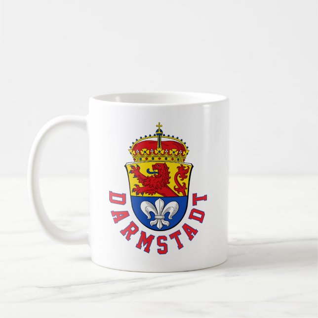 Mug Drapeau de Darmstadt, Allemagne (Gauche)
