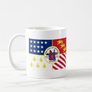 Mug Drapeau de Detroit, Michigan