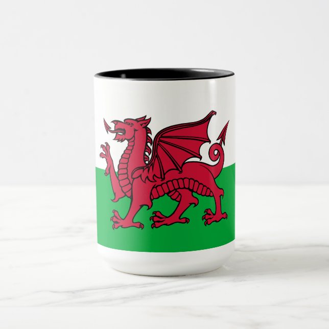 Mug Drapeau de dragon au Pays de Galles, Drapeau natio (Centre)