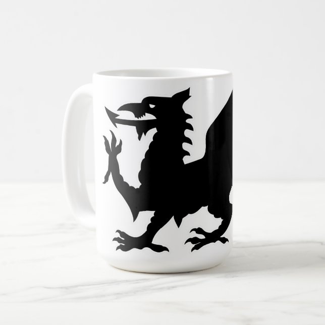 Mug Drapeau de dragon gallois, Drapeau de dragon gallo (Devant gauche)