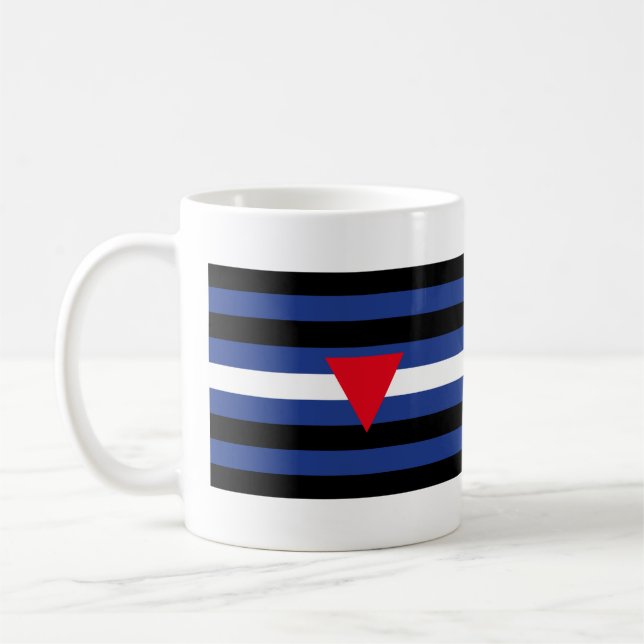 Mug Drapeau de fierté cuir queer (Gauche)