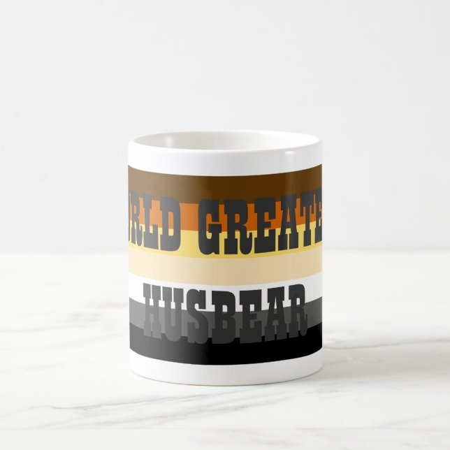 MUG DRAPEAU DE FIERTE DE GAY BEAR MONDE MEILLEUR HUSBE (Centre)