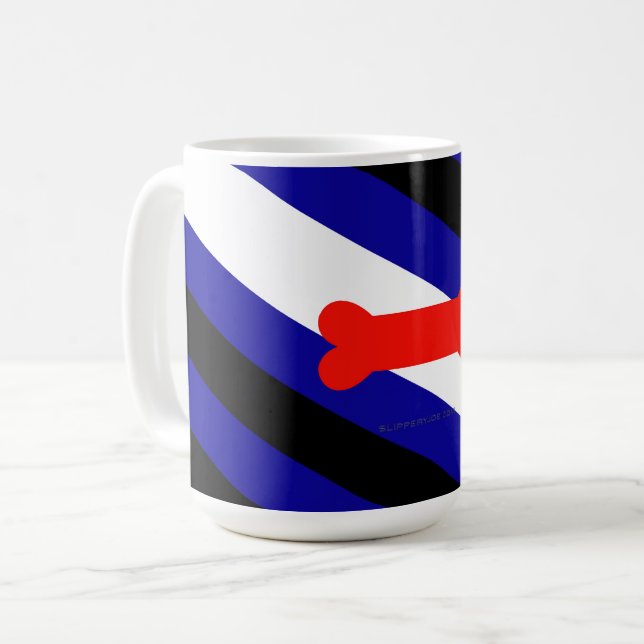 Mug Drapeau de fierté de jeu de chiots de SlipperyJoe  (Devant gauche)