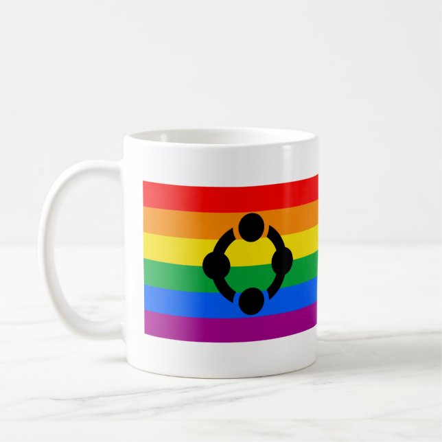 Mug Drapeau de fierté de niche arc-en-ciel (Gauche)