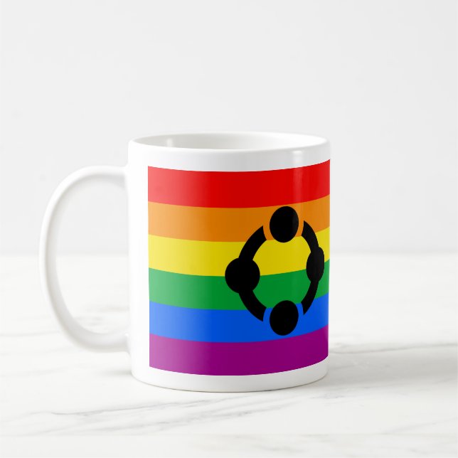 Mug Drapeau de fierté de niche arc-en-ciel (Gauche)