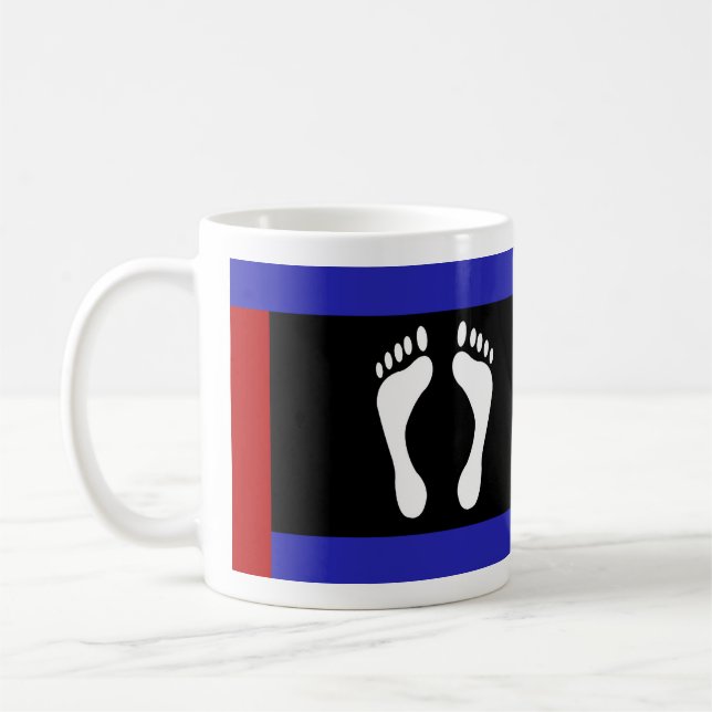Mug Drapeau de fierté de pied (empreinte de pied) (Gauche)