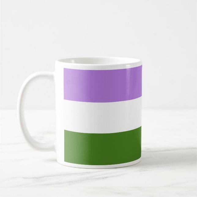 Mug Drapeau de fierté genderqueer (Gauche)