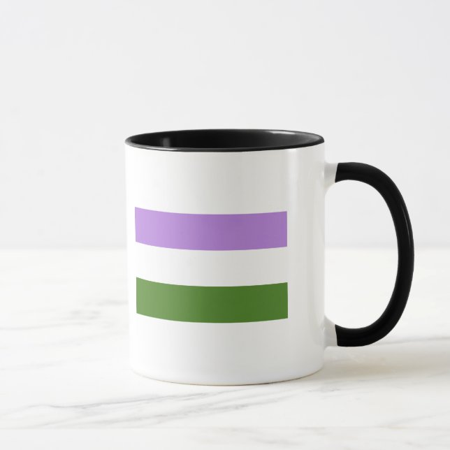 Mug Drapeau de fierté genderqueer (Droite)
