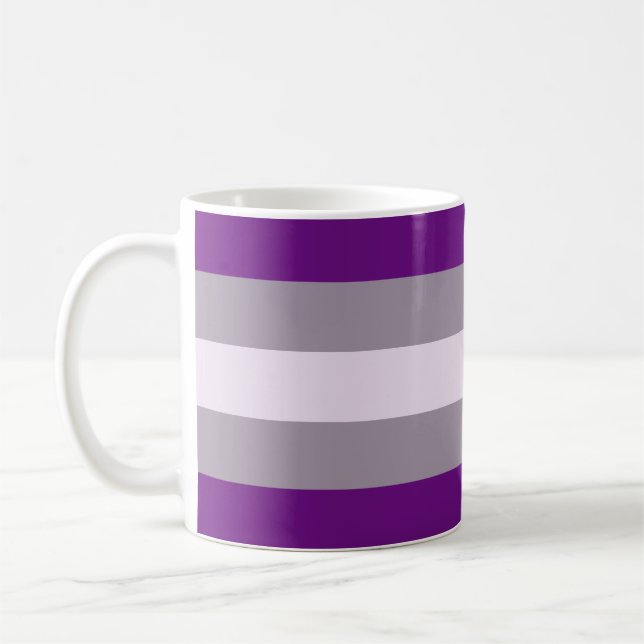Mug Drapeau de fierté grise sexuelle (Gauche)