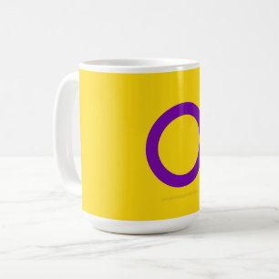 Mug Drapeau de fierté intersexe de SlipperyJoe's fond