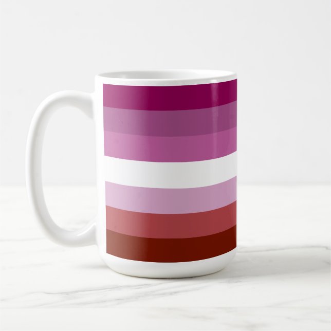 Mug Drapeau de fierté lesbienne de SlipperyJoe féminin (Gauche)