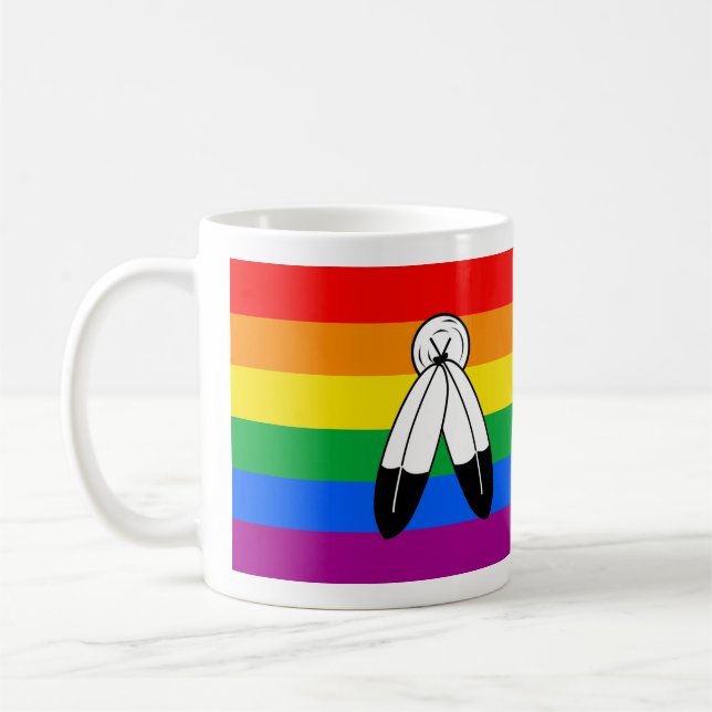 Mug Drapeau de fierté LGBTQ+ bispirituel (Gauche)