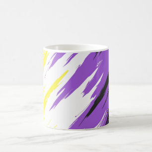 Mug Drapeau de fierté non binaire abstrait