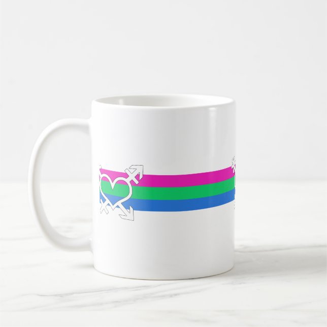 Mug Drapeau de fierté polysexuelle (Gauche)
