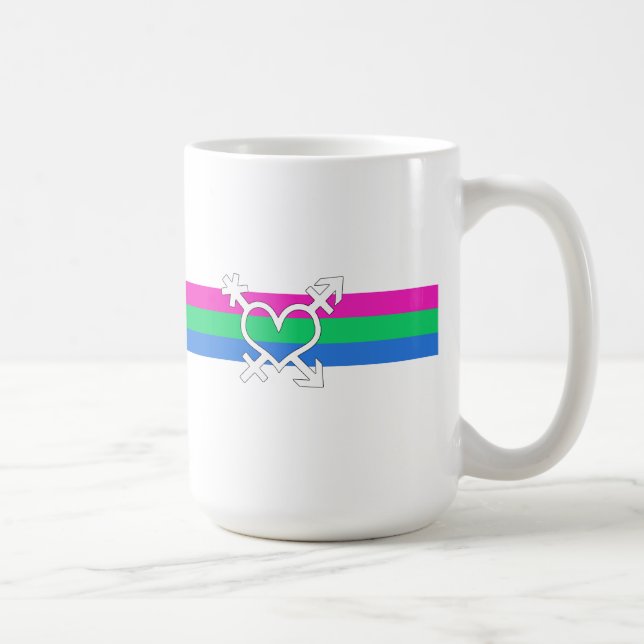 Mug Drapeau de fierté polysexuelle (Droite)