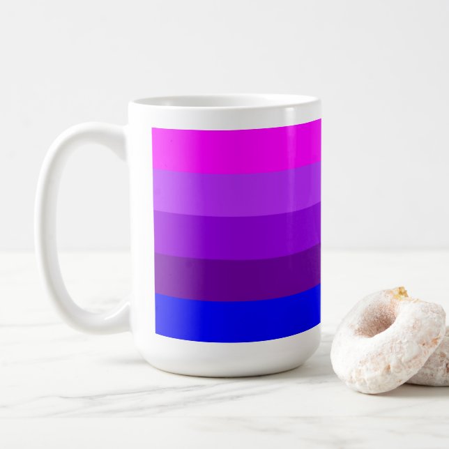 Mug Drapeau de fierté transgenre alternatif (Avec donut)