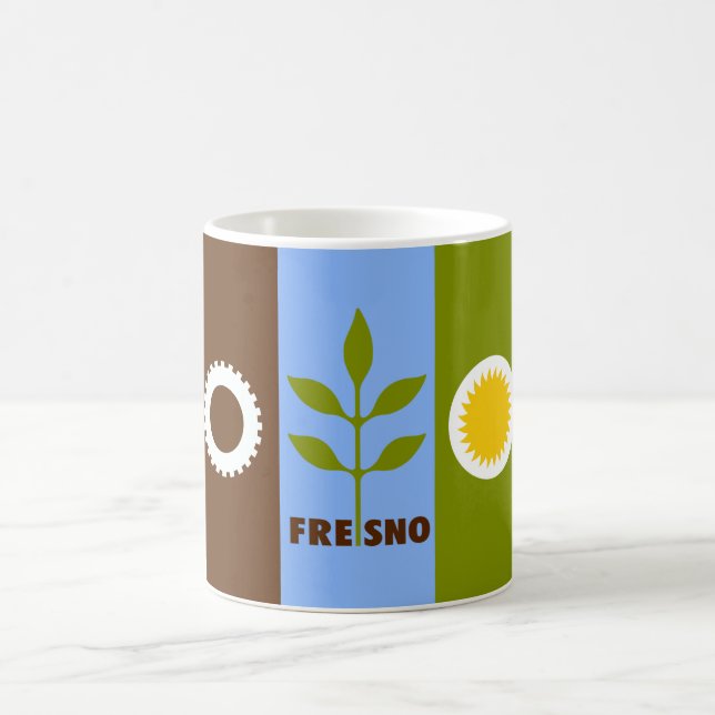 Mug Drapeau de Fresno (Californie) (Centre)
