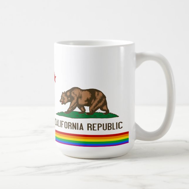 Mug Drapeau de gay pride de la Californie (Droite)