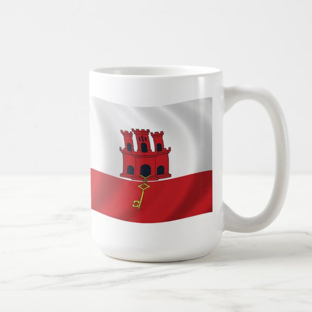 Mug Drapeau de Gibraltar (Droite)