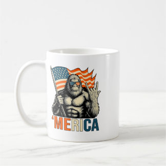 Mug Drapeau de gorille ‘merica Lunettes de soleil drôl