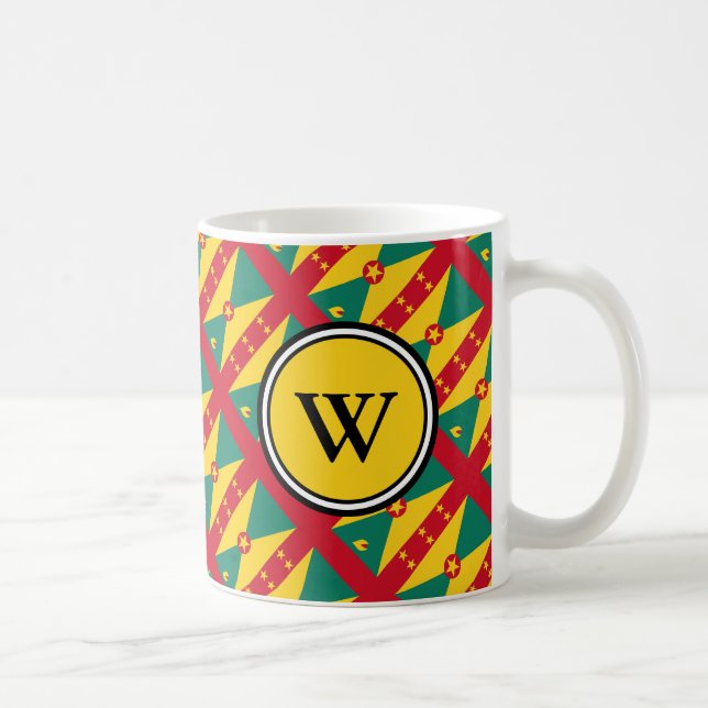 Mug Drapeau de GRENADA avec Écriture chrétienne et MON (Droite)