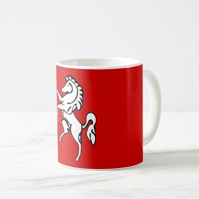 Mug Drapeau de Kent (Cheval Blanc) (Comté d'Angleterre (Devant droit)